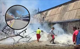 Imagem ilustrativa da imagem VÍDEO | Incêndio atinge terreno próximo ao Sambão do Povo, em Vitória