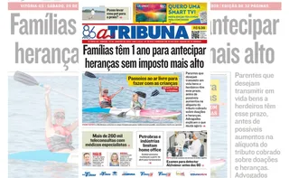 Imagem ilustrativa da imagem Veja os destaques do jornal A Tribuna deste sábado, dia 25 de janeiro