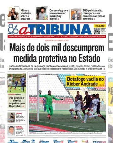 Imagem ilustrativa da imagem Confira os destaques do jornal A Tribuna desta segunda