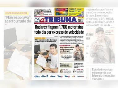 Imagem ilustrativa da imagem Confira os destaques do jornal A Tribuna desta sexta-feira