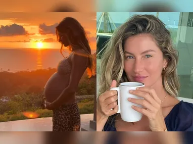 Imagem ilustrativa da imagem Gisele Bündchen exibe barriga de grávida em vídeo