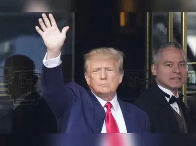 O presidente eleito nos Estados Unidos, Donald Trump, durante o comício realizado para celebrar sua vitória, em Washington, neste domingo, 19, véspera de sua posse. "Nós ganhamos", declarou em discurso no ginásio Capital One Arena