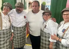 Érick Jacquin e equipe do Amigos Giannotti no último dia de gravação