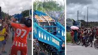 Imagem ilustrativa da imagem Depois de virar atração em Pernambuco, transformador gigante chega à Paraíba