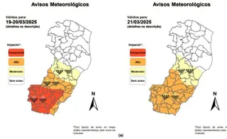 Imagem ilustrativa da imagem Alerta Laranja: ES pode registrar chuvas intensas. Veja a lista das cidades