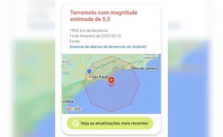 Imagem ilustrativa da imagem Alerta de terremoto no celular: entenda como funciona o sistema do Google