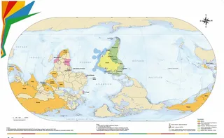 Imagem ilustrativa da imagem IBGE lança mapa-múndi de ponta-cabeça e com Brasil no centro