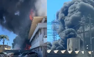 Imagem ilustrativa da imagem VÍDEO | Incêndio atinge área de vegetação e empresa é evacuada na Serra