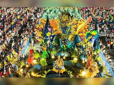 Imagem ilustrativa da imagem Carnaval do RJ: Unidos da Tijuca faz desfile luxuoso, mas deve perder pontos