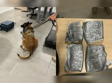 Imagem ilustrativa da imagem Polícia Federal prende homem com 5kg de cocaína no Aeroporto de Vitória