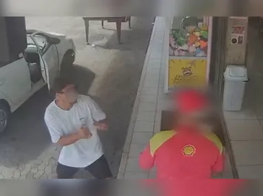 Imagem ilustrativa da imagem VÍDEO | Frentista é agredido por cliente que fugiu de posto sem pagar na Serra