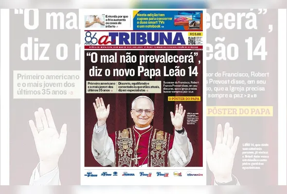 Imagem ilustrativa da imagem Confira os destaques do jornal A Tribuna desta sexta-feira