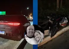 Segundo testemunhas, o motorista do veículo preto deixou o local sem prestar socorro