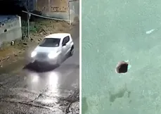 Dupla de carro atirou diversas vezes contra o imóvel