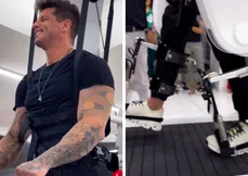 Fernando Fernandes andou com ajuda de equipamento