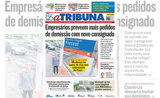 Imagem ilustrativa da imagem Confira os destaques do jornal A Tribuna desta quinta-feira (15)