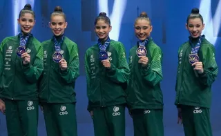 Imagem ilustrativa da imagem Brasil conquista bronze na série mista da Copa do Mundo de ginástica rítmica