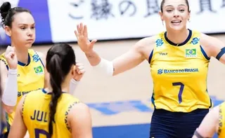 Imagem ilustrativa da imagem Brasil derrota Japão e mostra força na Liga das Nações de Vôlei
