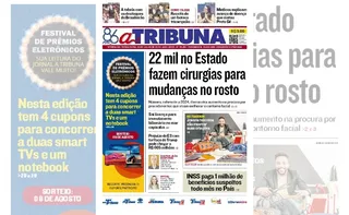 Imagem ilustrativa da imagem Confira os destaques do jornal A Tribuna desta terça-feira