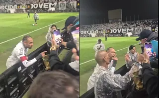 Imagem ilustrativa da imagem Neymar discute com torcedor do Santos após derrota para o Internacional