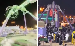 Imagem ilustrativa da imagem Brinquedo se parte ao meio e deixa 23 feridos em parque na Arábia Saudita