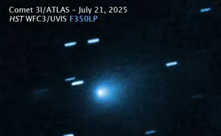 Imagem ilustrativa da imagem Cometa 3I/ATLAS tem intrigado cientistas e gerou alerta da NASA
