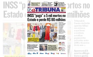 Imagem ilustrativa da imagem Confira os destaques do jornal A Tribuna desta quarta-feira