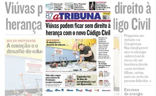 Imagem ilustrativa da imagem Confira os destaques do jornal A Tribuna desta quarta-feira