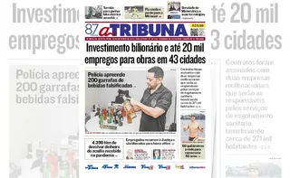 Imagem ilustrativa da imagem Confira os destaques do jornal A Tribuna desta quinta-feira