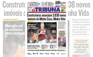 Imagem ilustrativa da imagem Confira os destaques do jornal A Tribuna desta quinta-feira