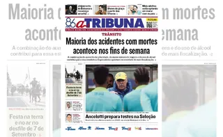 Imagem ilustrativa da imagem Confira os destaques do jornal A Tribuna desta segunda-feira