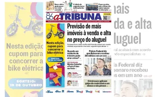 Imagem ilustrativa da imagem Confira os destaques do jornal A Tribuna desta sexta-feira