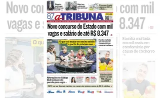 Imagem ilustrativa da imagem Confira os destaques do jornal A Tribuna desta sexta-feira