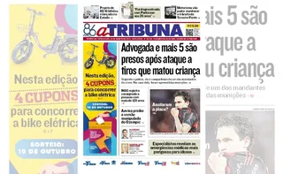 Imagem ilustrativa da imagem Confira os destaques do jornal A Tribuna desta terça-feira