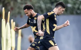 Imagem ilustrativa da imagem Neymar tem lesão muscular e desfalca o Santos no clássico com o São Paulo