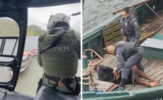 Imagem ilustrativa da imagem Notaer é acionado após suspeito fugir pelo mar durante perseguição