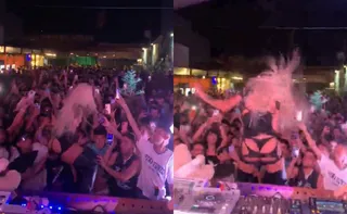 Imagem ilustrativa da imagem Pabllo Vittar se joga de palco, mas plateia não a segura; veja vídeo