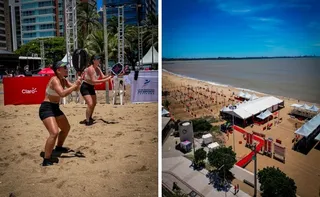Imagem ilustrativa da imagem Torneio mundial de beach tennis movimenta areia da Praia de Camburi