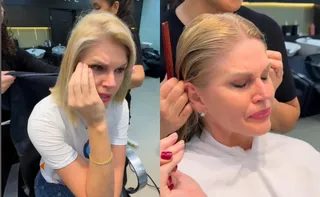 Imagem ilustrativa da imagem Tratando-se contra um câncer, Val Marchiori posta vídeo cortando o cabelo