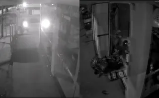 Imagem ilustrativa da imagem Vídeo | Motociclista em fuga destrói vidraça de loja em Guarapari