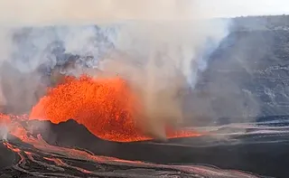 Imagem ilustrativa da imagem Vulcão Kilauea, no Havaí, entra em erupção e lança lava a 100 metros de altura