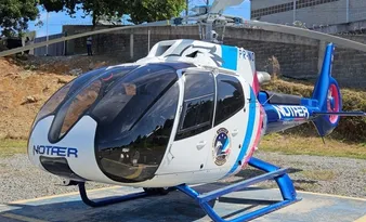 Imagem ilustrativa da imagem Motociclista sofre fraturas em acidente e é resgatado de helicóptero no ES