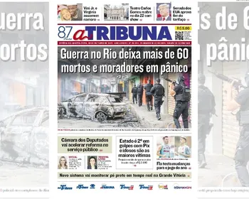 Imagem ilustrativa da imagem Confira os destaques do jornal A Tribuna desta quarta-feira