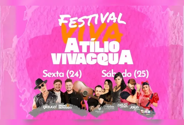 Atrações deste final de semana em Atílio Vivacqua