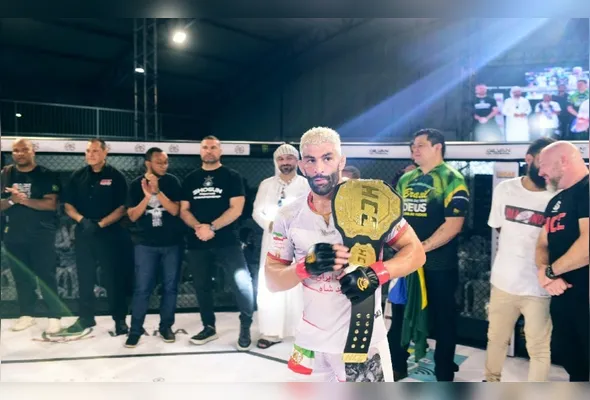 Shahin Lobo conquistou o cinturão internacional no peso-pena após finalizar o brasileiro Frank Jagunço