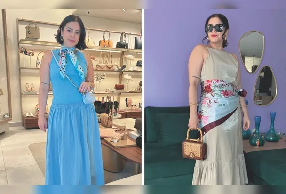 Jani Valença mostra formas de amarrar lenços