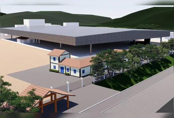 projeção de como vai ficar o novo Centro de Eventos Padre Cleto Caliman: investimento no turismo