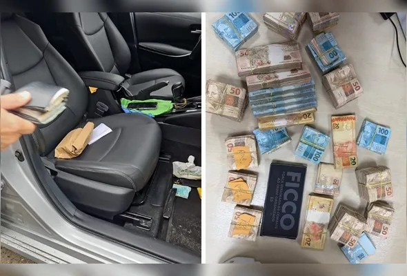 Dinheiro e carros foram apreendidos pela Polícia Federal