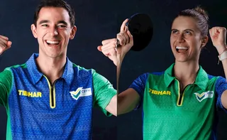 Imagem ilustrativa da imagem Calderano e Bruna Takahashi vencem estreia no WTT Champions Frankfurt