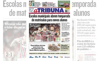 Imagem ilustrativa da imagem Confira os destaques do jornal A Tribuna desta quinta-feira